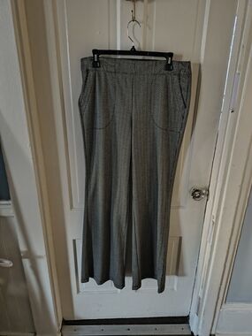Max Studio Black & White Wide-Leg Patterned Pants